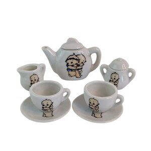 Vintage Pudgie Miniature Toy China Tea Set Japan 1981Child‎ Doll House Complete